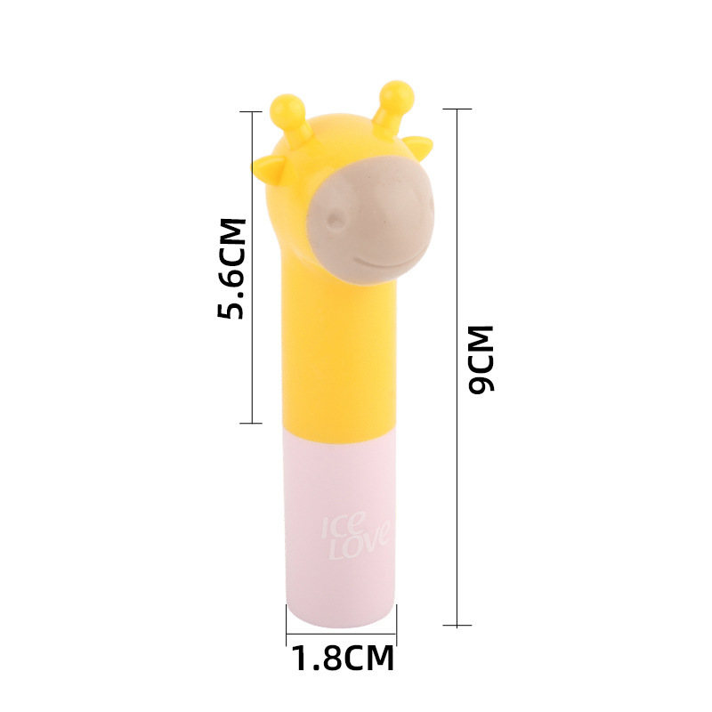 新款ABS长颈鹿润唇膏管 可爱卡通造型固体唇膏空管化妆品包材