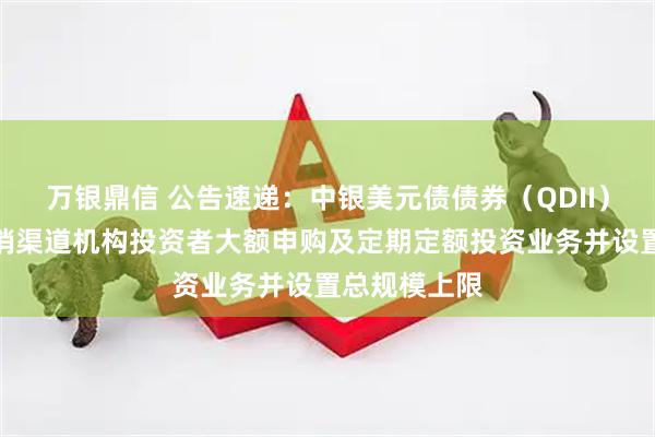 万银鼎信 公告速递：中银美元债债券（QDII）基金暂停直销渠道机构投资者大额申购及定期定额投资业务并设置总规模上限