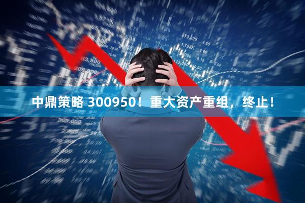 中鼎策略 300950！重大资产重组，终止！